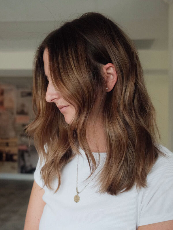 Soft brunette balayage by Vintage Roots Salon