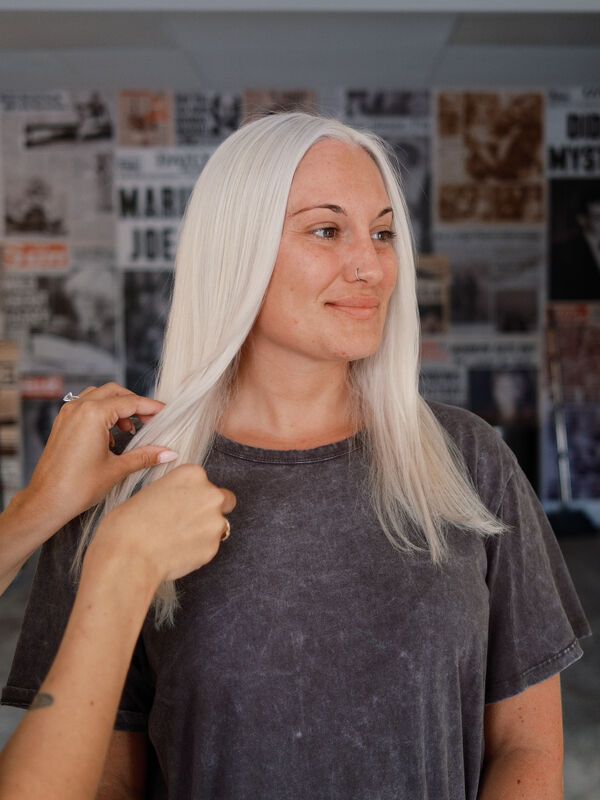 Platinum blonde by Vintage Roots Salon